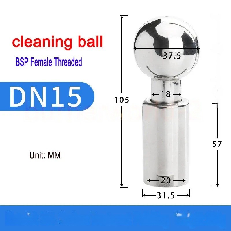 1PCS Rotary Spray Ball Cleaning Head 1/2″ 3/4″1″ 2″ Rotating Tank Washing Nozzl#