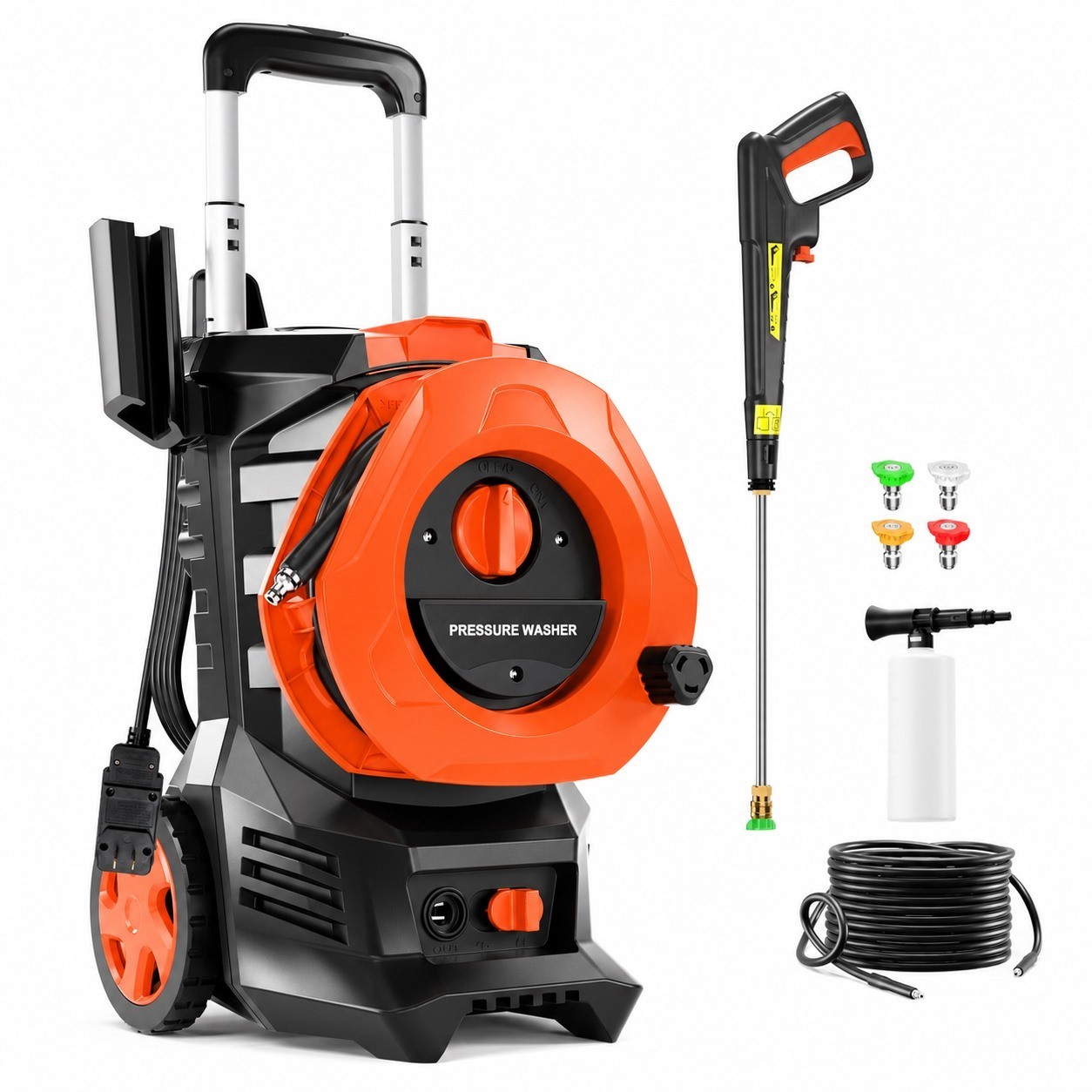Pressure Washer 4200PSI 2.5GPM, Foam Cannon, 4 Nozzles, for Home Cleaning