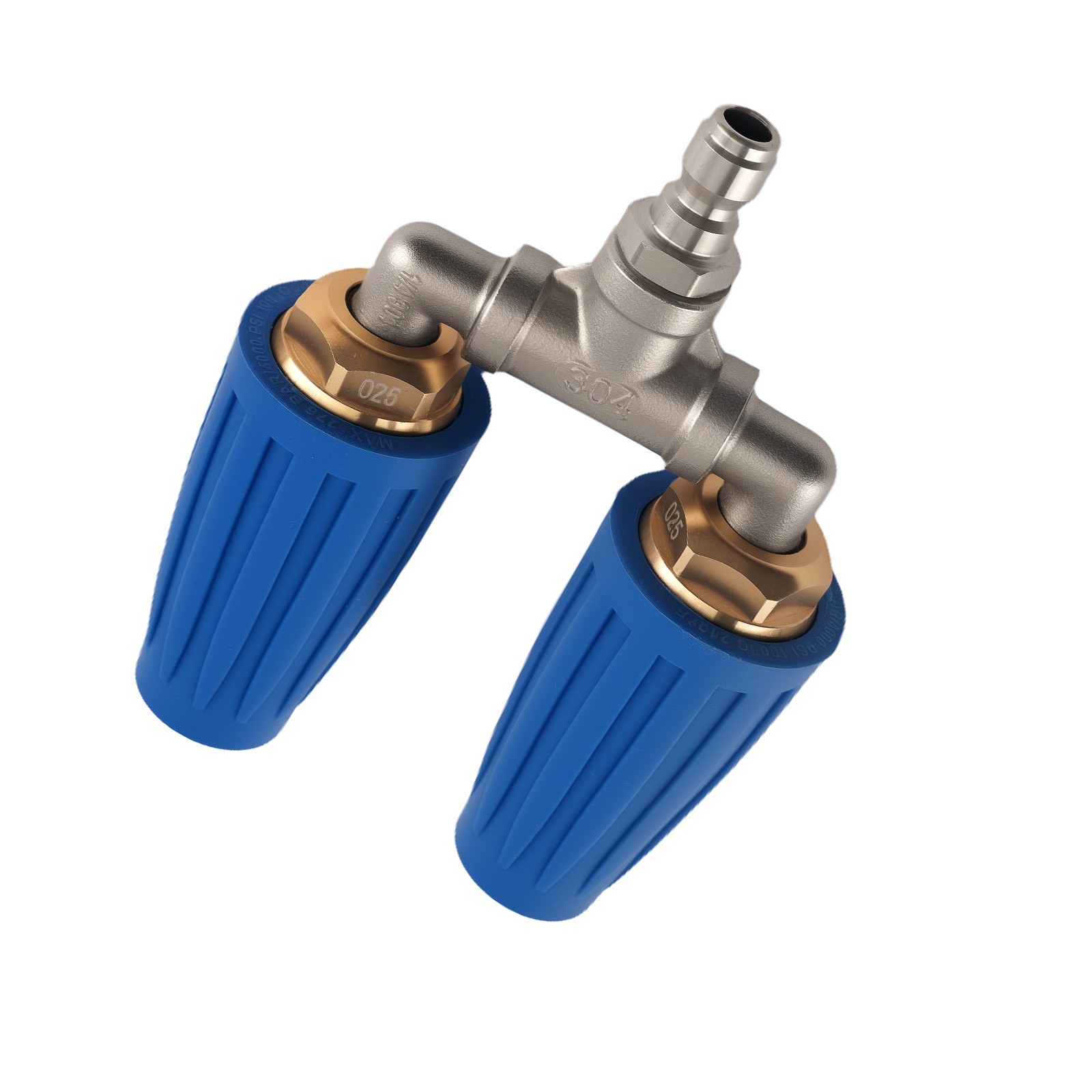 360° Rotating Pressure Washer Dual Turbo Nozzle Spray Tip 4000PSI 304SS 4-6 GPM