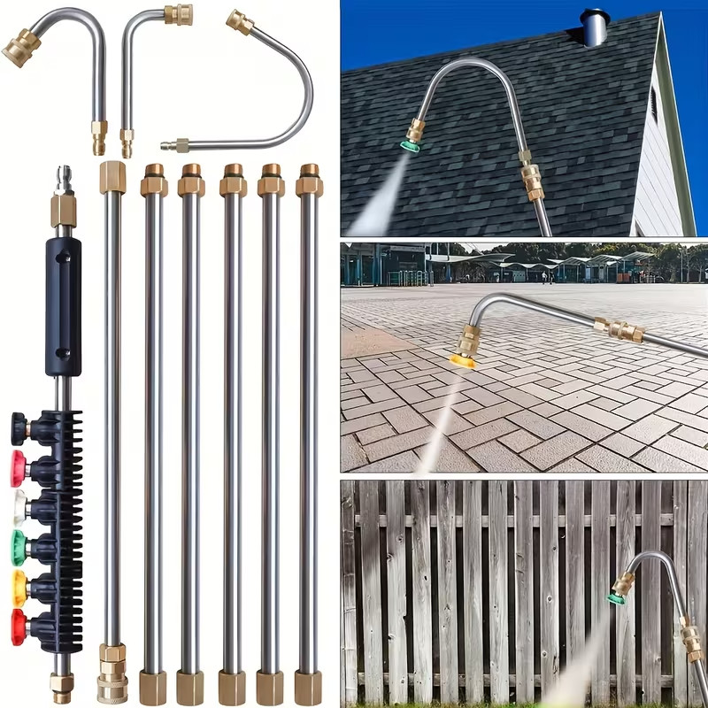 7pcs Pressure Washer Extension Wand Replaceable Upgraded Power Washer Lance