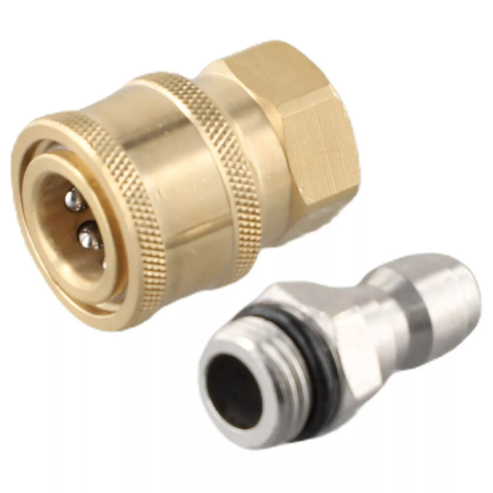 2x Pressure Washer Quick Release Connector Brass Tube Fitting 1/4 Male M22/14