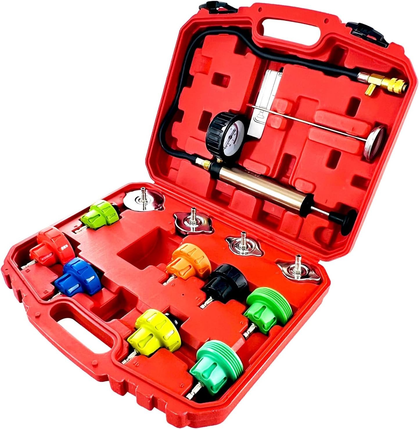 Kit de 14 herramientas para comprobar fugas de presión de radiador, para la dete
