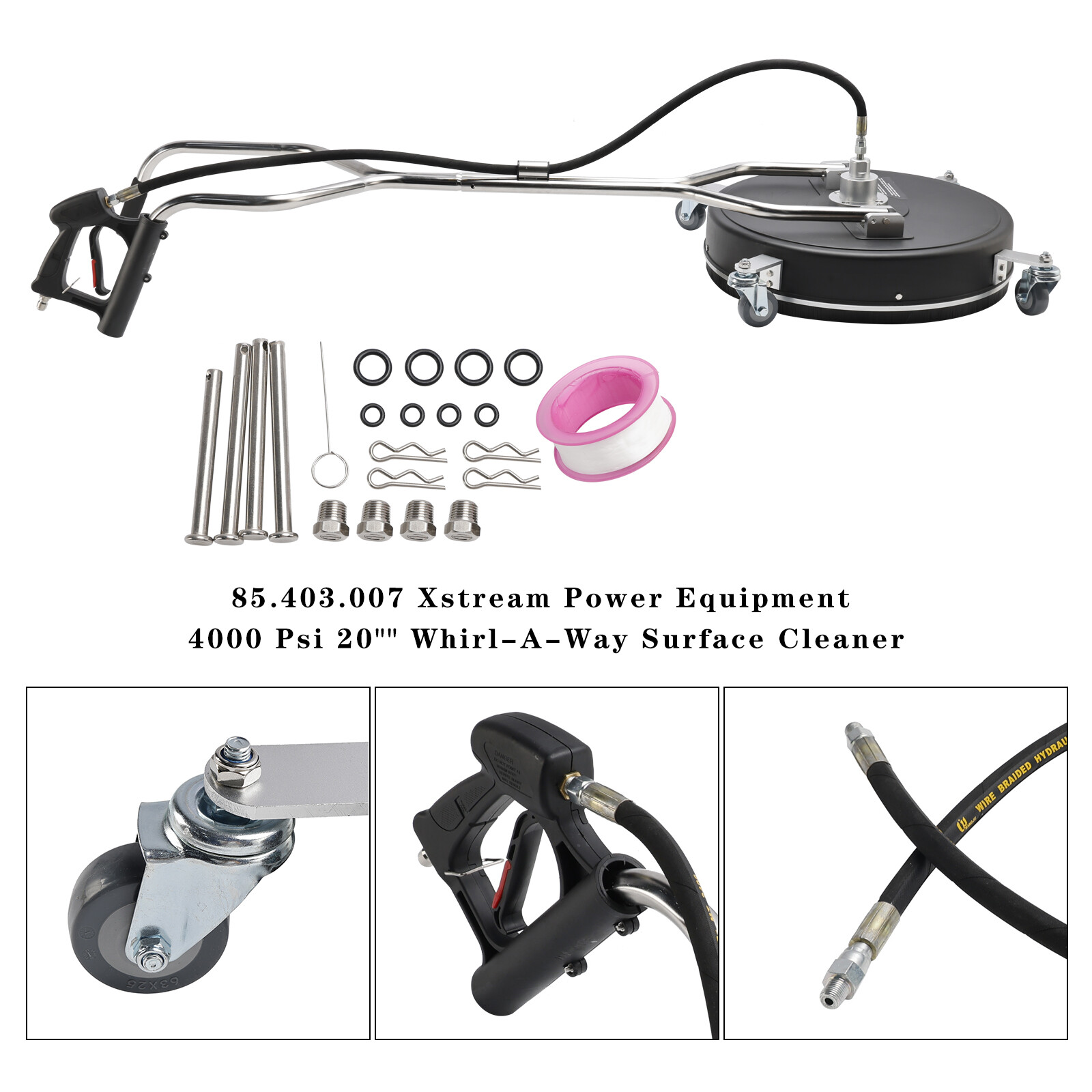 85.403.007 Xstream Power Equipment 4000 Psi 20″ Whirl-A-Way Surface Cleaner