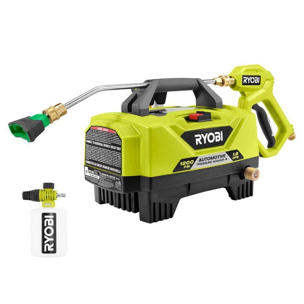 RYOBI 1200 PSI 1.8 GPM Cold Water Automotive High Flow Electric Pressure Washer