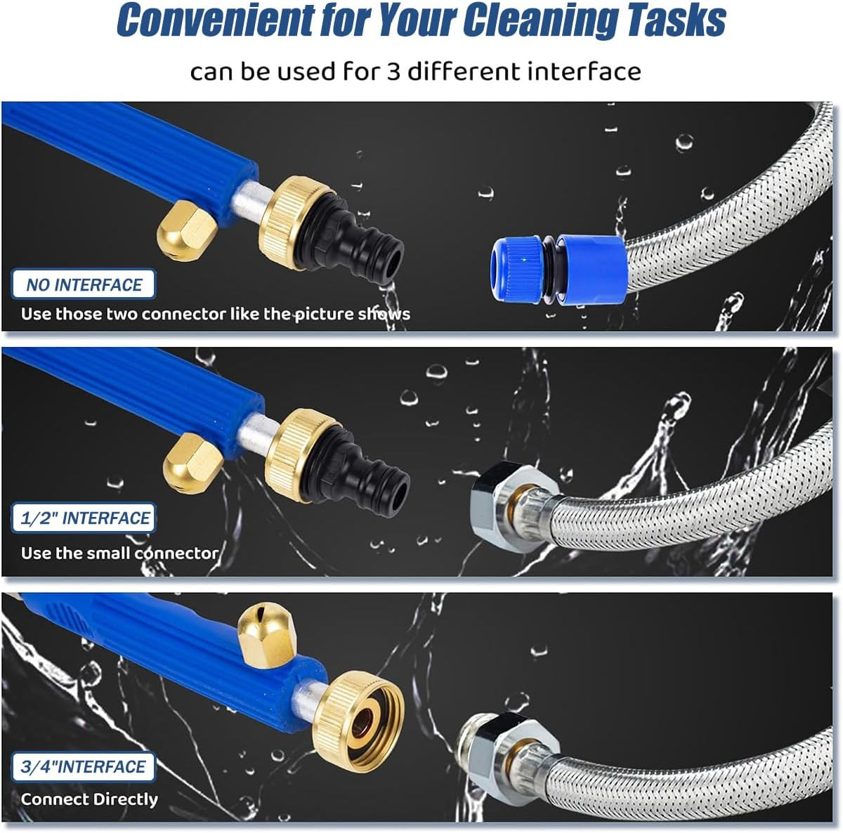 Hydro Jet High Pressure Power Washer – Magic Power Washer Extendable Wand, Flexi