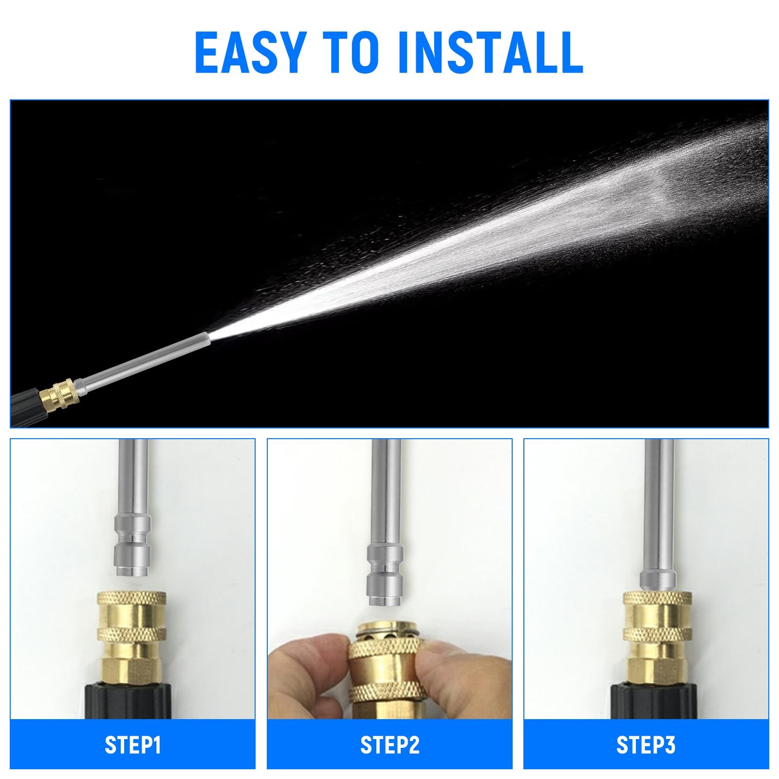 Pressure Washer Long Range Nozzle for Ladder Saver pressure washer tip Multi-…