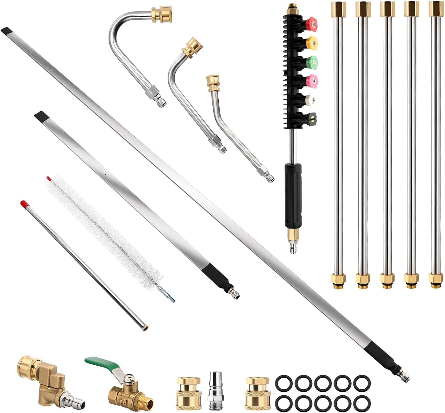47″ &24″ Radiator Cleaning Wand Set, Pressure Washer Extension Wand Cleaning