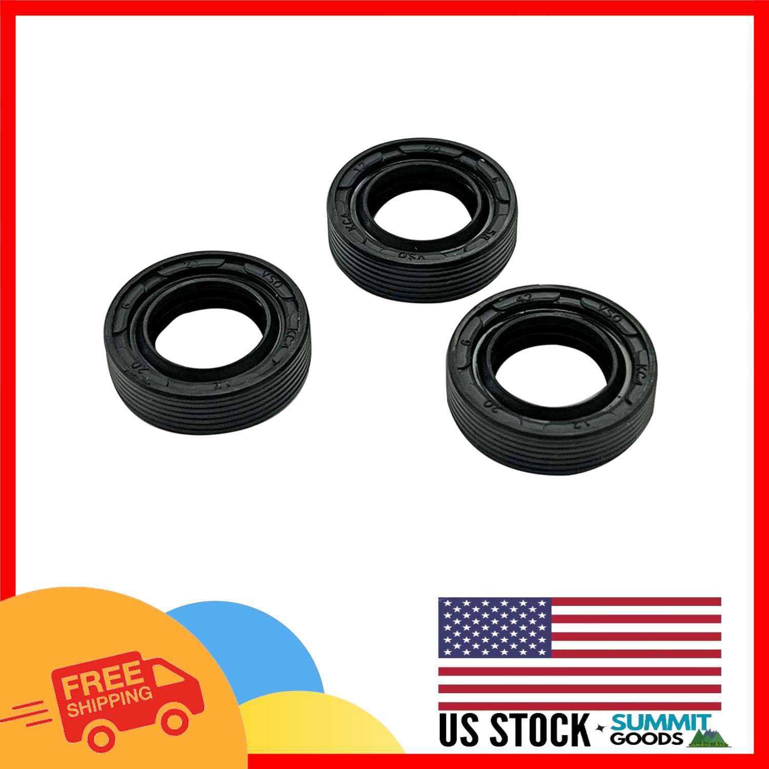 Replacement Oil Seal Kit for Pressure Washer Pumps – 3 Seals Included
