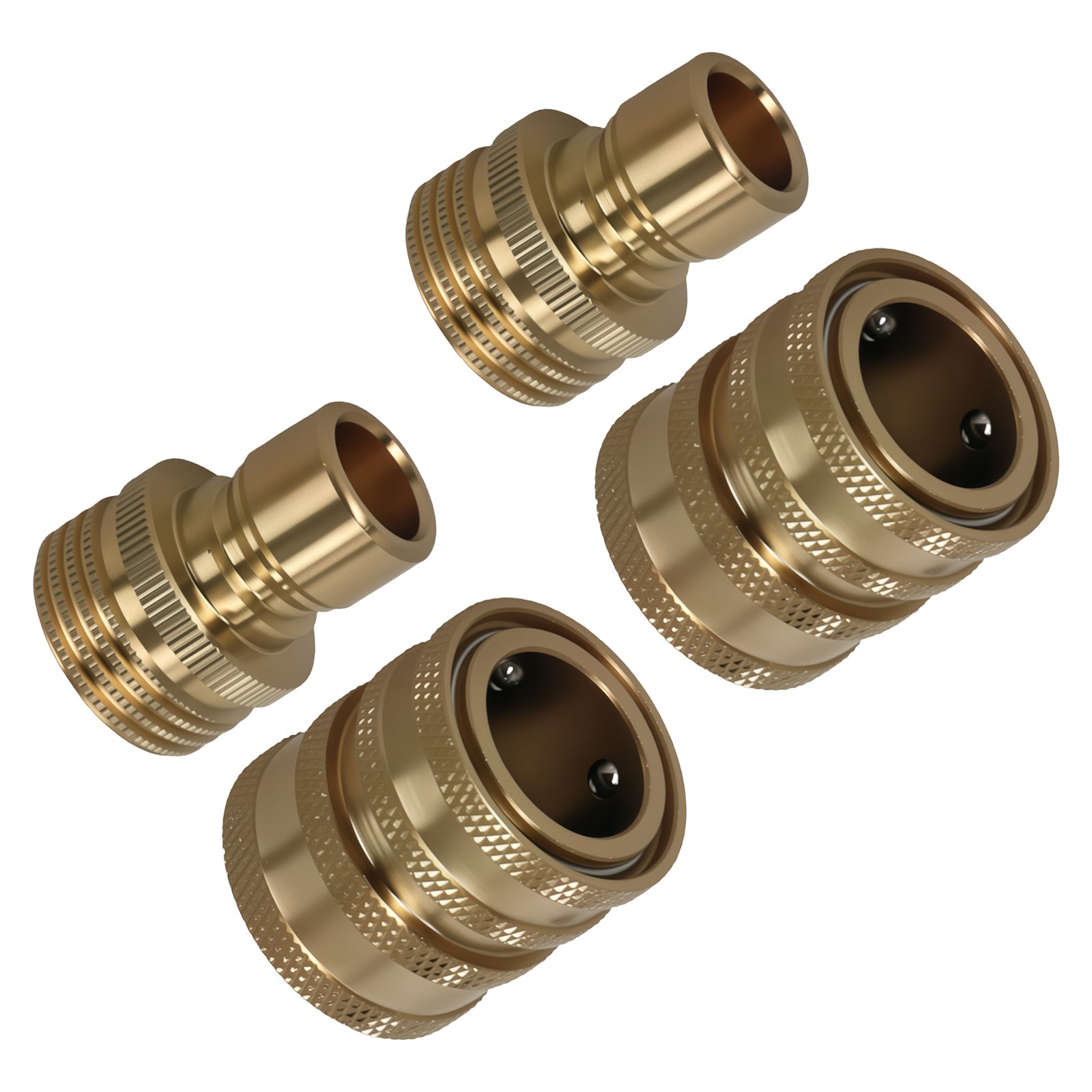 Brass Quick Connect Pressure Washer Adapter Fitting 3/4″ to 1/2″ 4Pcs Pack