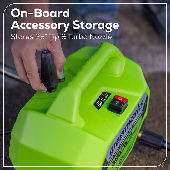 New GreenWorks 1800 PSI Compact Cold Water Pressure Washer 1.2 GPM