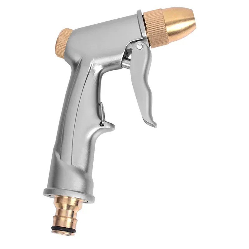 High Pressure Water Spray Gun Metal Brass Nozzle Wash Hose Pipe Car Garden Lawn