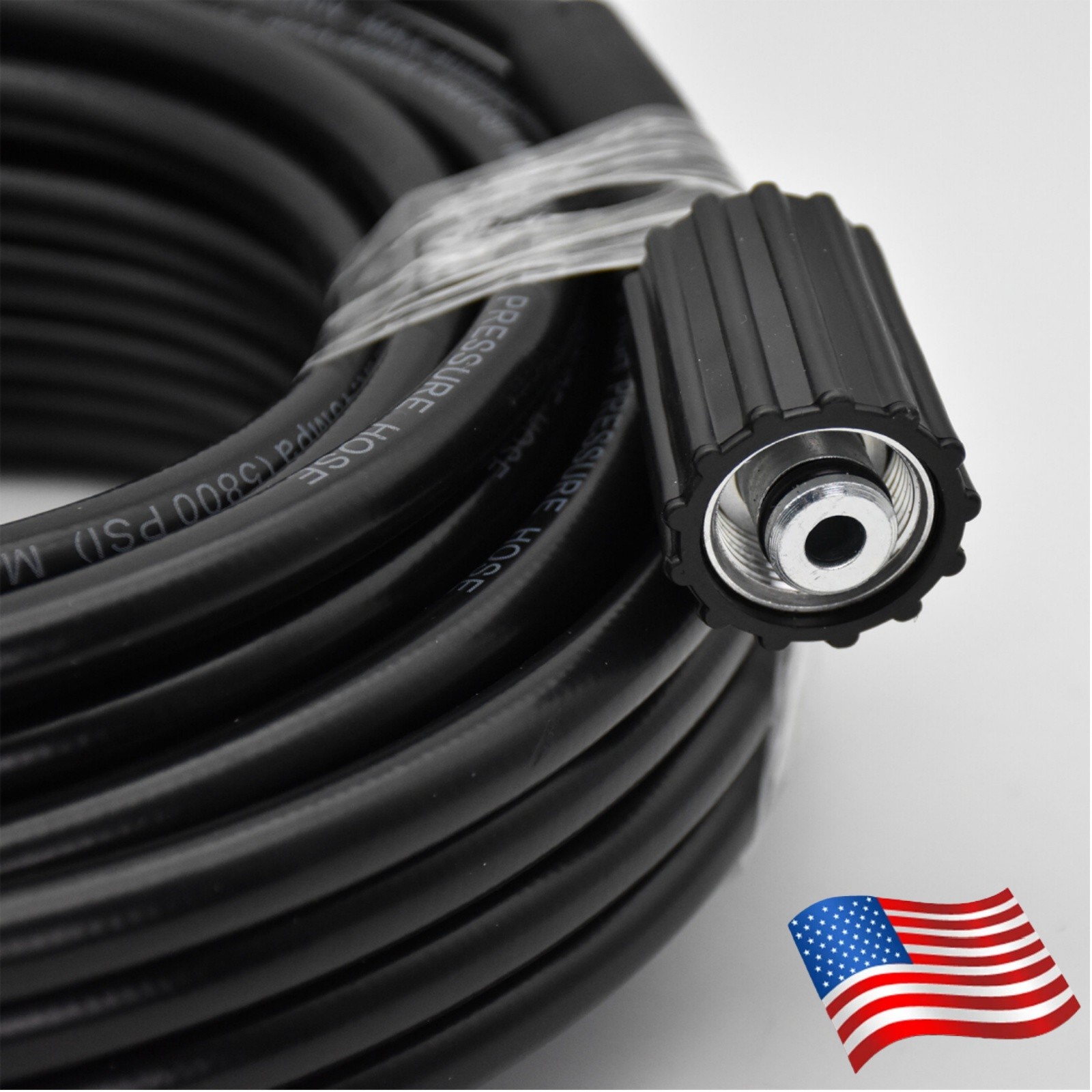 25FT 5800PSI Replacement High Pressure Power Washer Hose M22- 3/8″ Quick Connect
