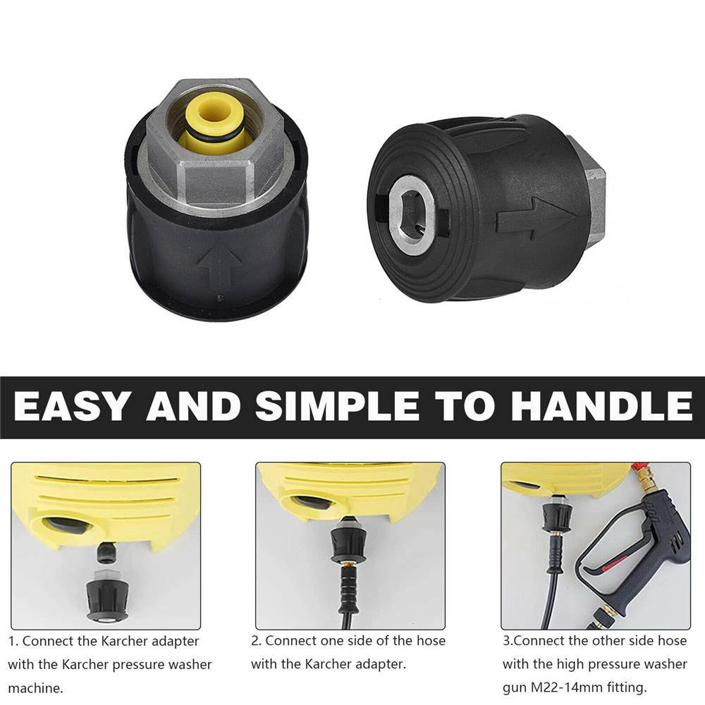 M22 Pressure Washer Hose Adapter Connector Power Washer for Karcher K Parts KD