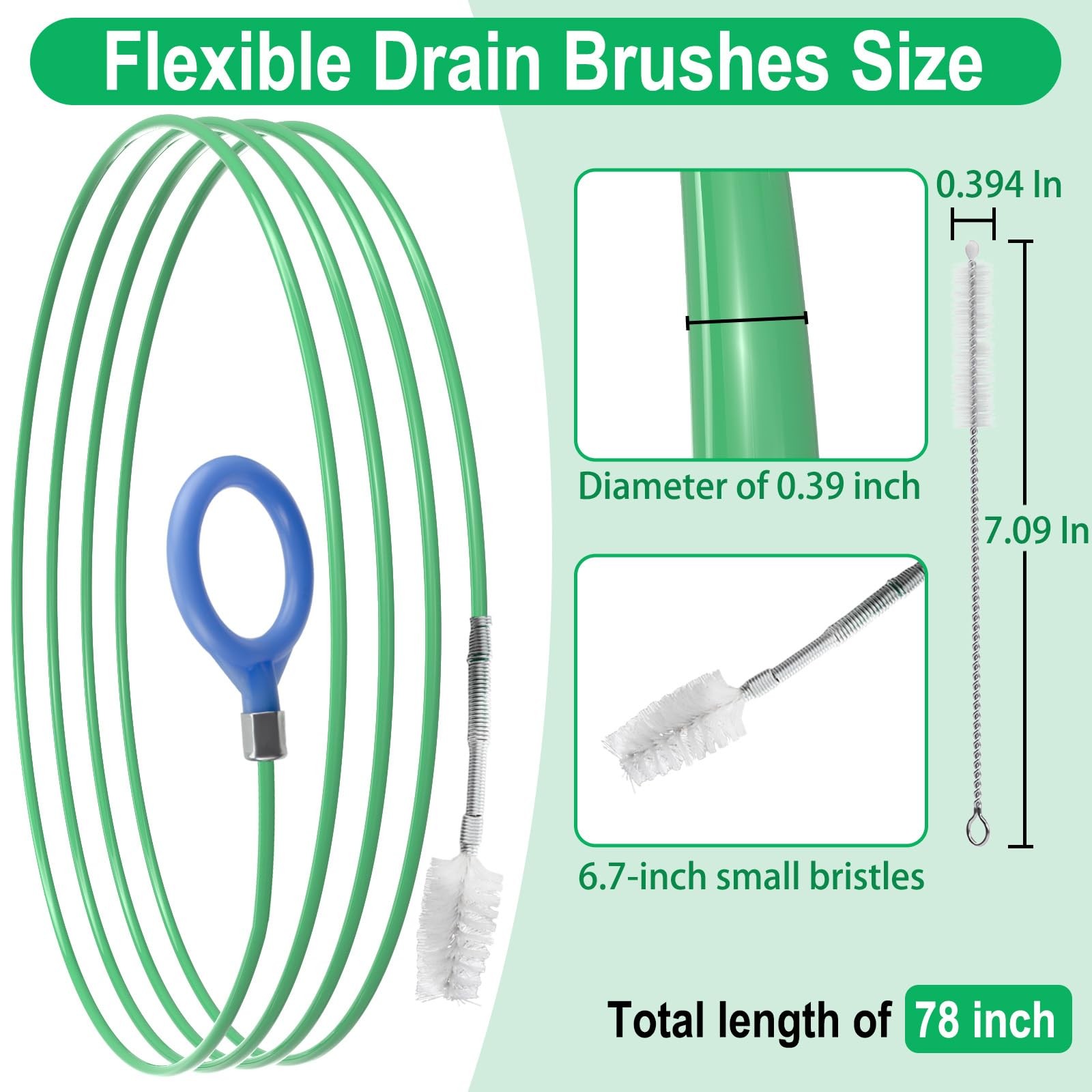 Auto Sunroof Drain Cleaning Tool, 78 Inch Flexible Tube 78