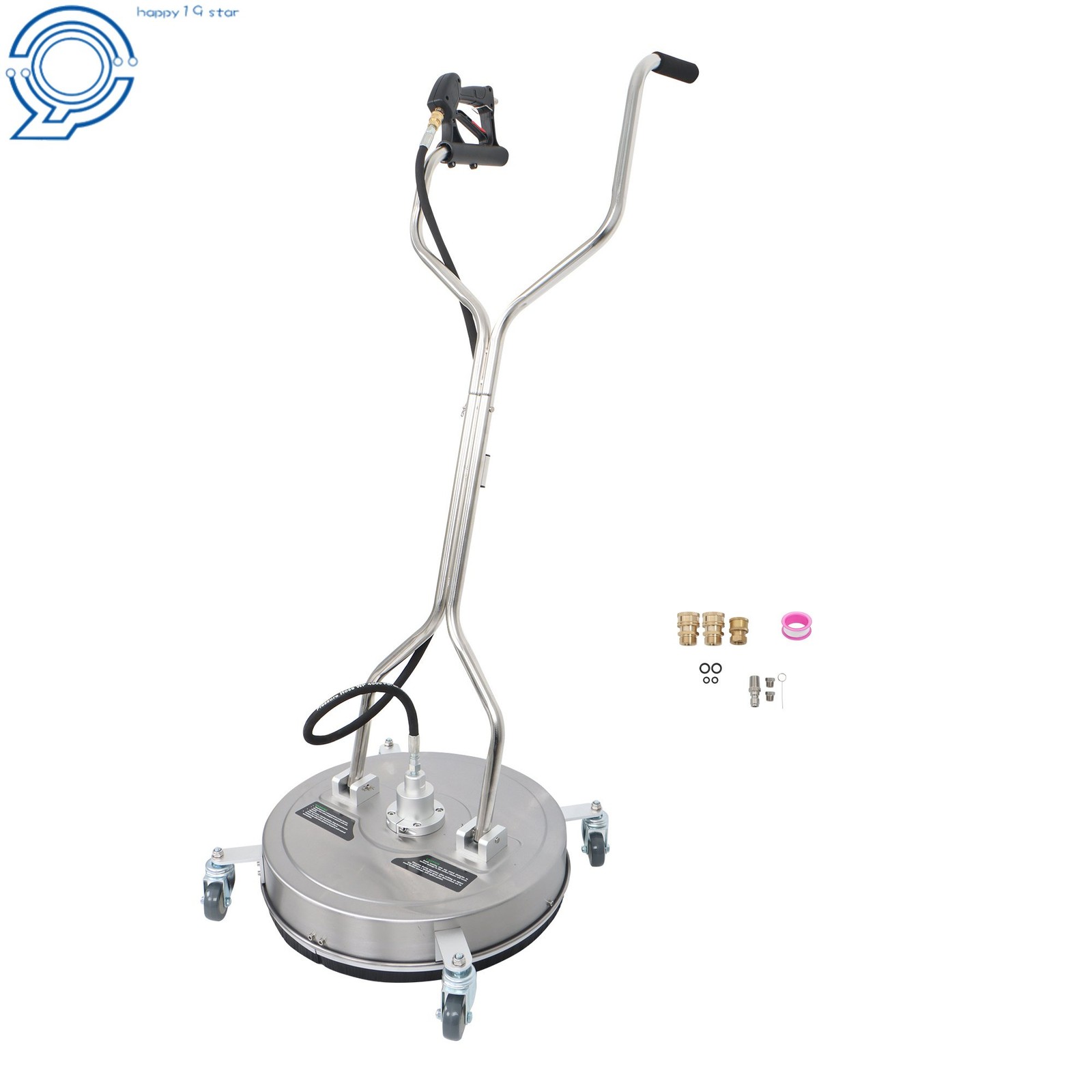 20″ Pressure Washer Surface Cleaner Dual Handles with 4 Wheels 6000PSI Washer