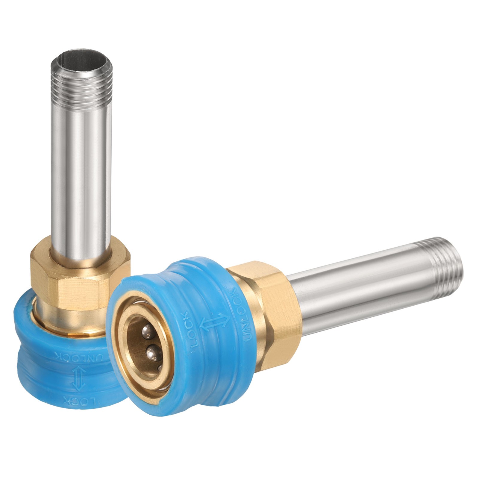 2Pcs Pressure Washer Adapter, 1/4″ Female Quick Plug to G1/4″ Female Brass 78mm