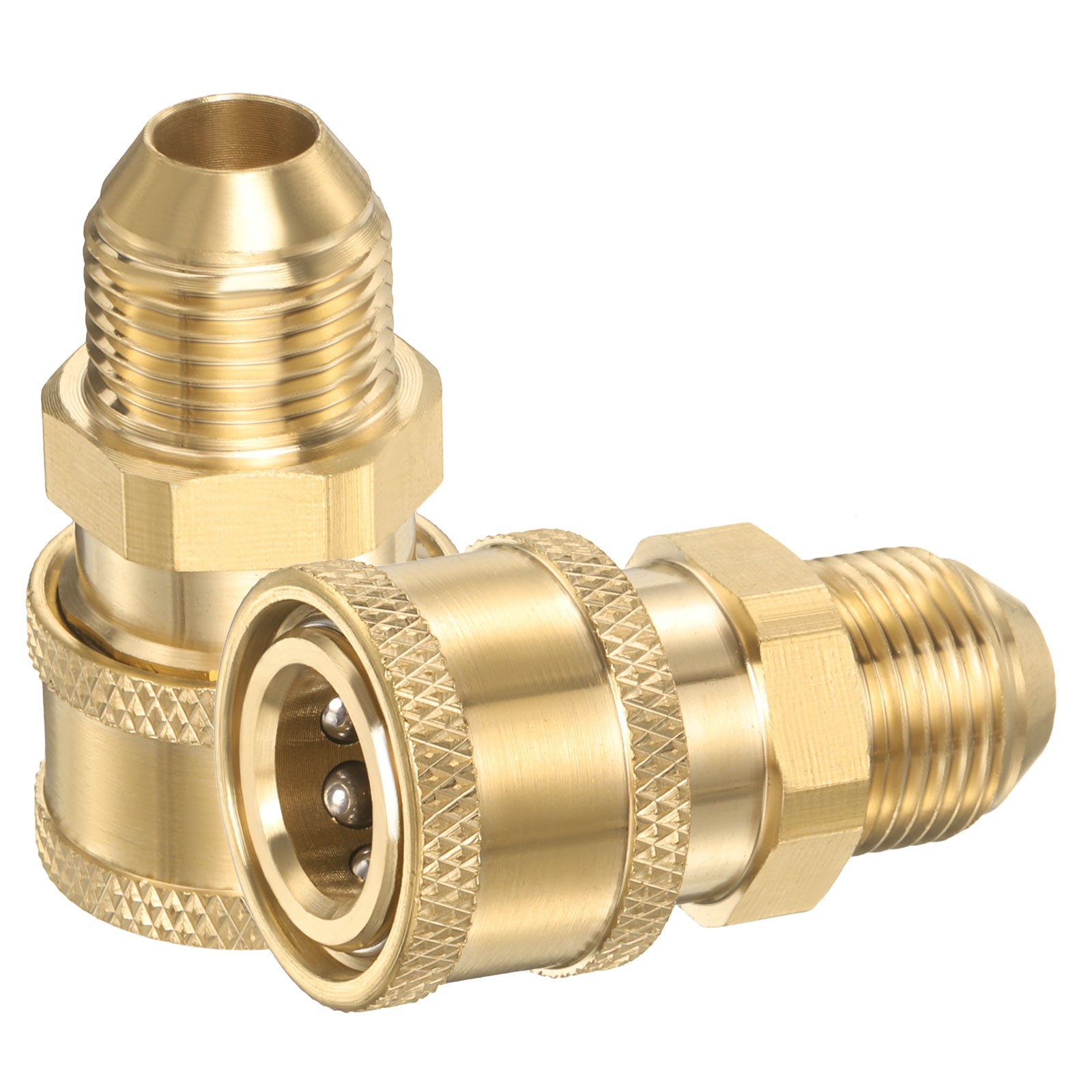 2Pcs Pressure Washer Adapter 1/4″ Female Quick Plug to G3/8 Female Brass Convex