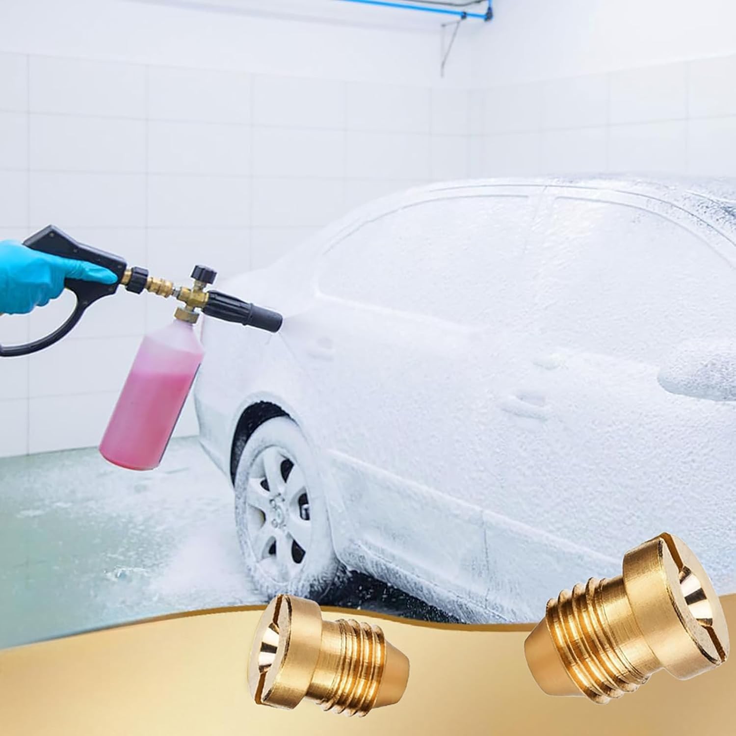 Foam Cannon Orifice Nozzle Tips, Universal Connector for Foam