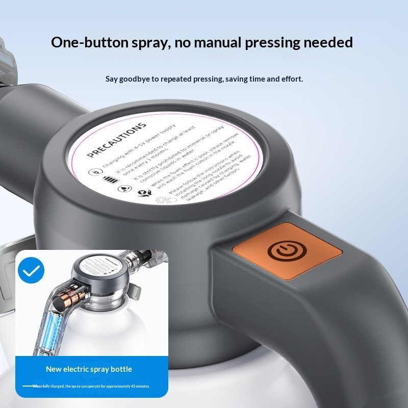 Portable Electric Car Wash Foam Sprayer Cordless High Pressure Cleaning Gun USB