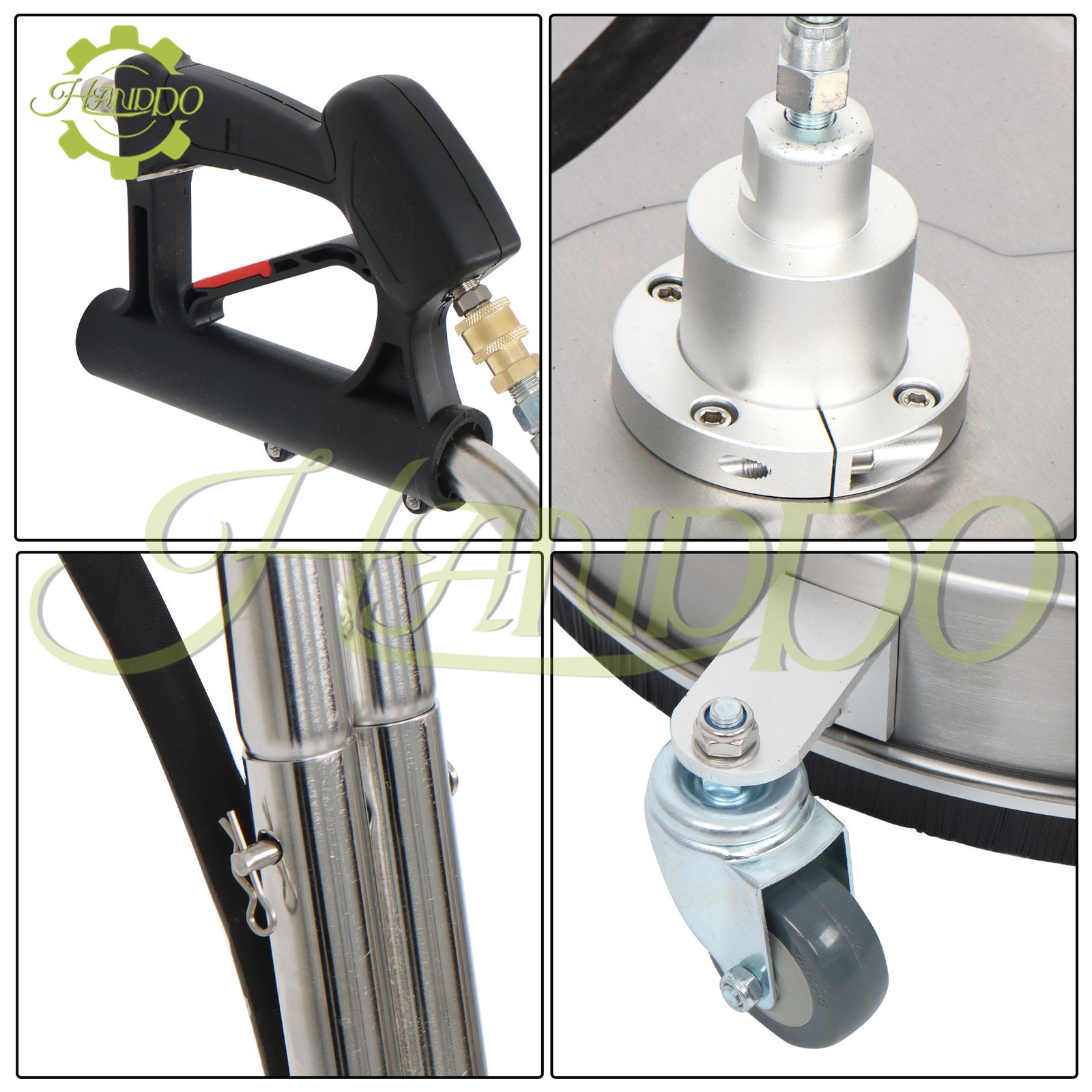 Pressure Washer Surface Cleaner 20″ 6000 psi w/ Handles & Wheels Quick Connect