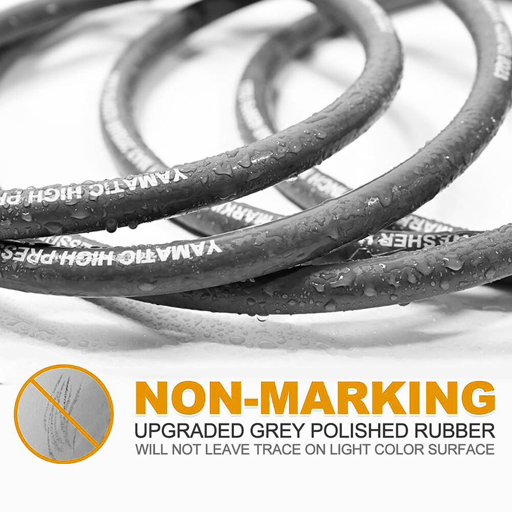 YAMATIC 3/8″ Rubber Pressure Washer Hose 4200 psi for Hot Water