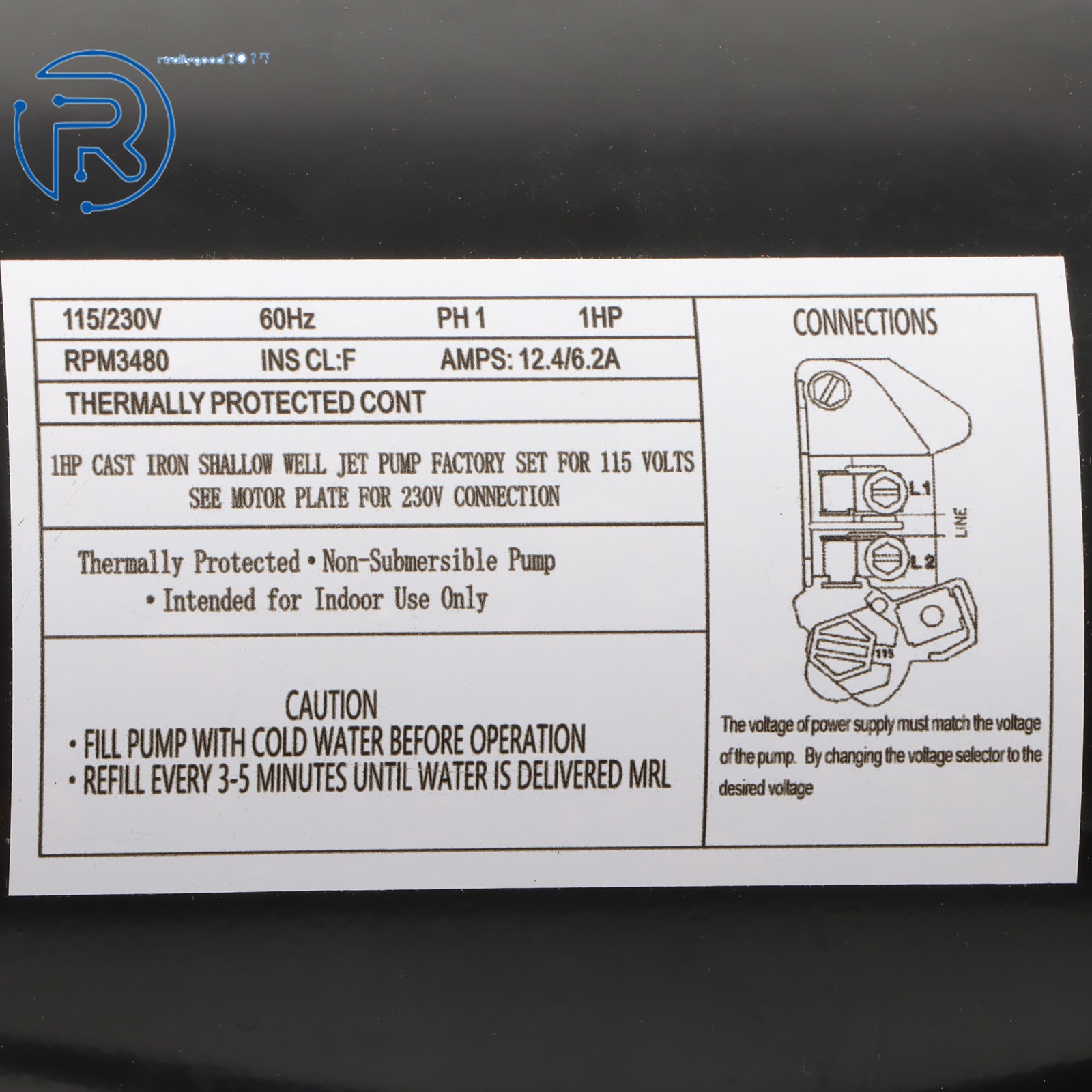 SWS100 1 HP Cast Iron Shallow Well Jet Pump 510 GPH for Wells up to 25 ft