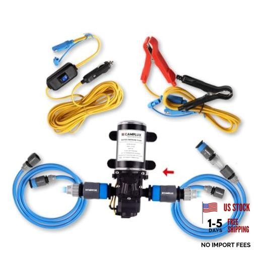 CAMPLUX 12V 1.6 GPM 65 PSI High Pressure Pump for Caravan RV Water Pump Kit
