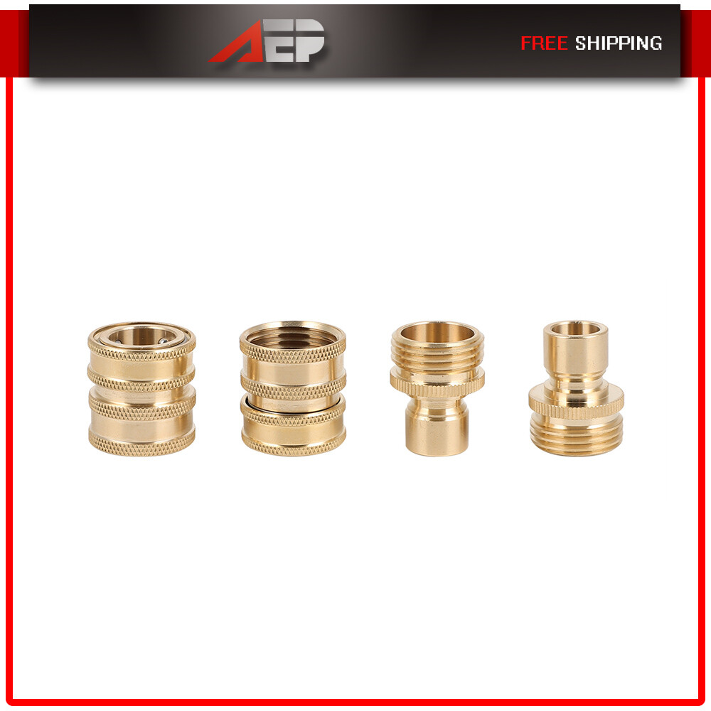 3/4″ Garden Hose Quick Connect Water SOLID Brass Female Male Connector Set