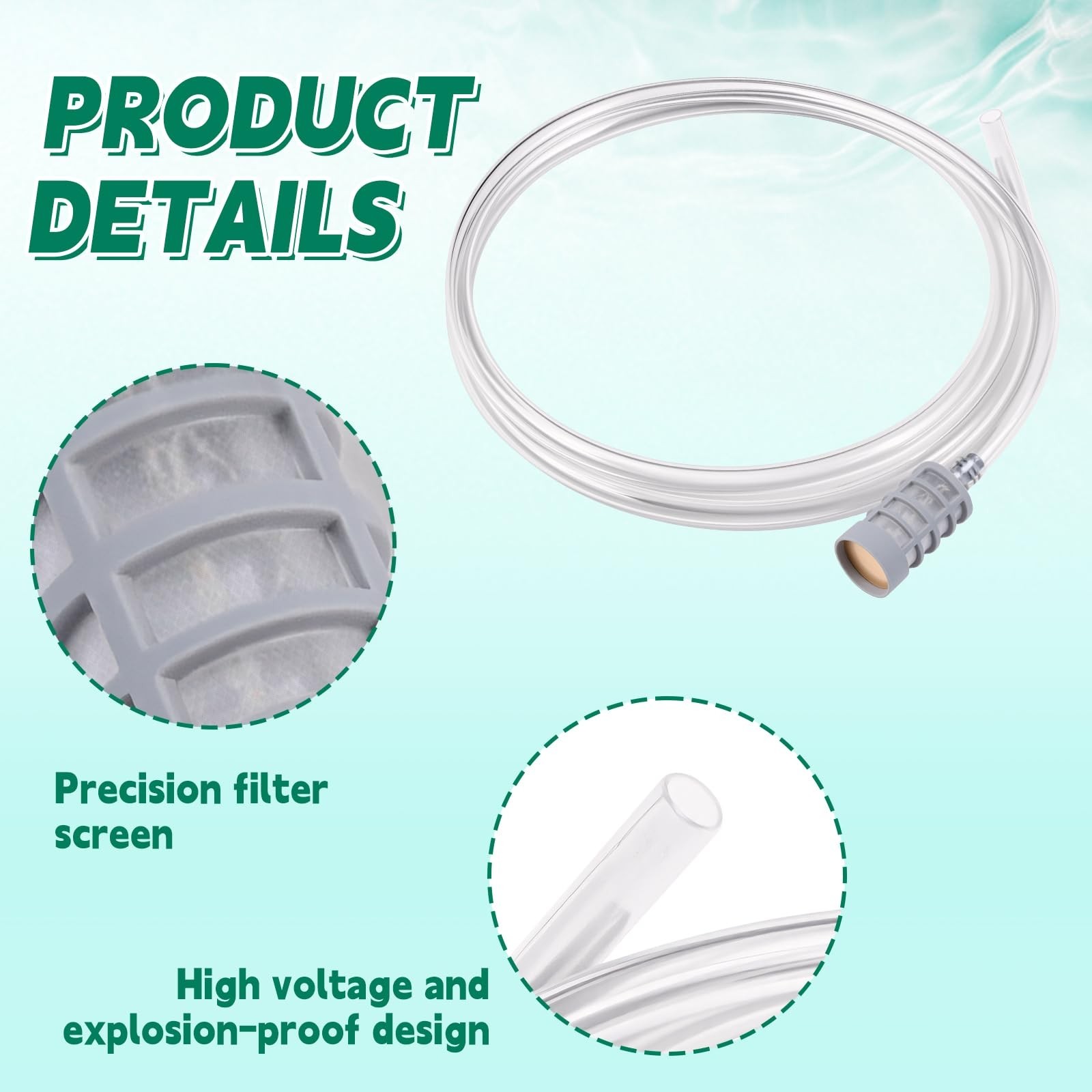 Pressure Washer Siphon Hose – 2 Pack, Soap Chemical Injector Tubing with Filter