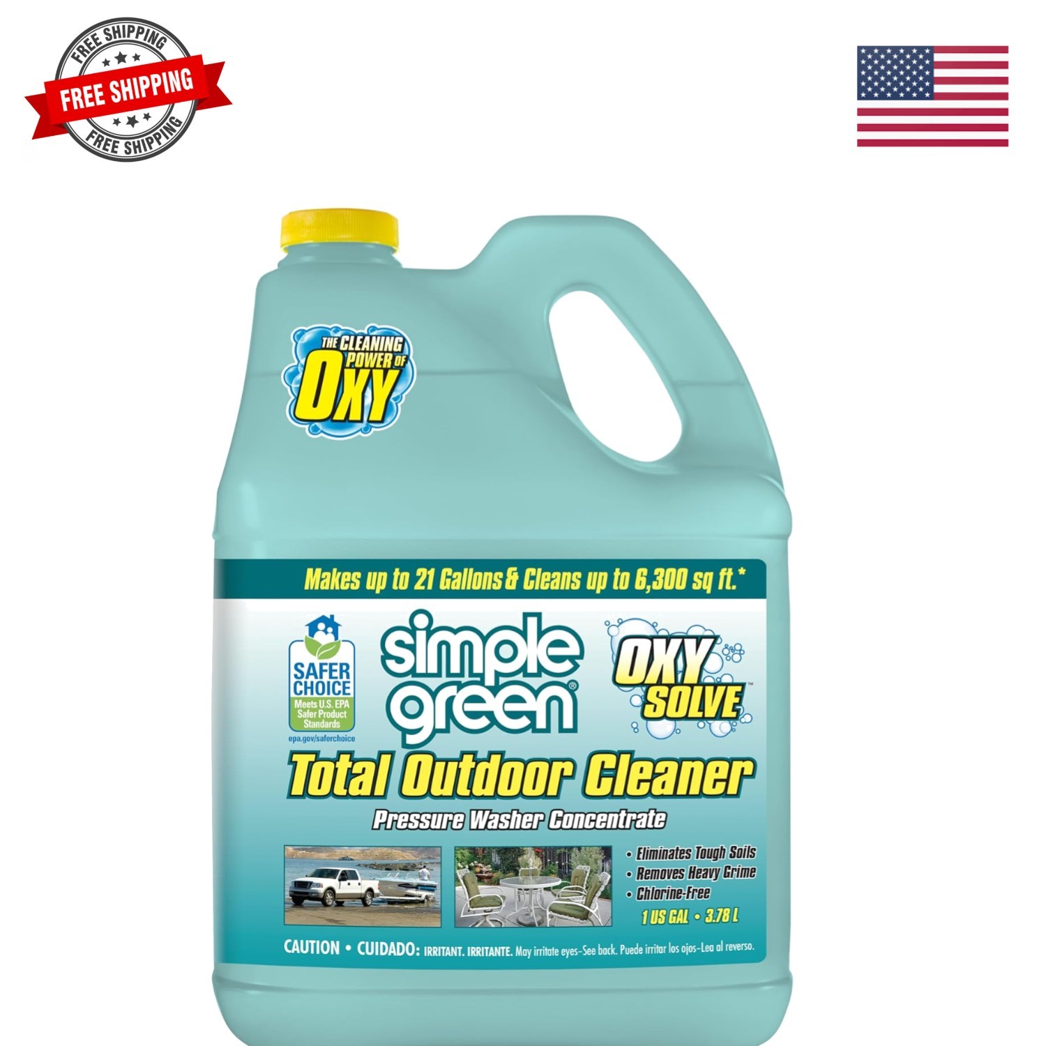 Oxy Solve Total Outdoor Cleaner Concentrate, Pressure Washer & Manual Use, EP…