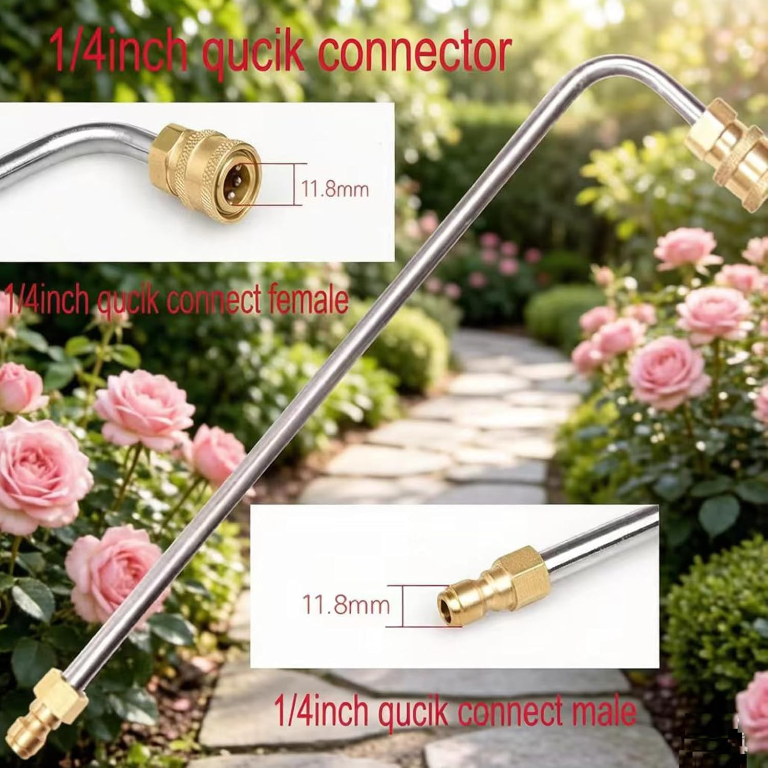 Markeny 90 Degrees Washer Extension Gutter Cleaner Attachment Accessory, High Pr
