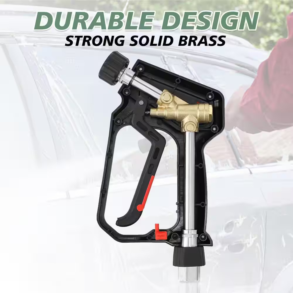 5000 PSI 1/4″ Quick Connect Pressure Washer Gun, 12 GPM, Power Washer Gun with S
