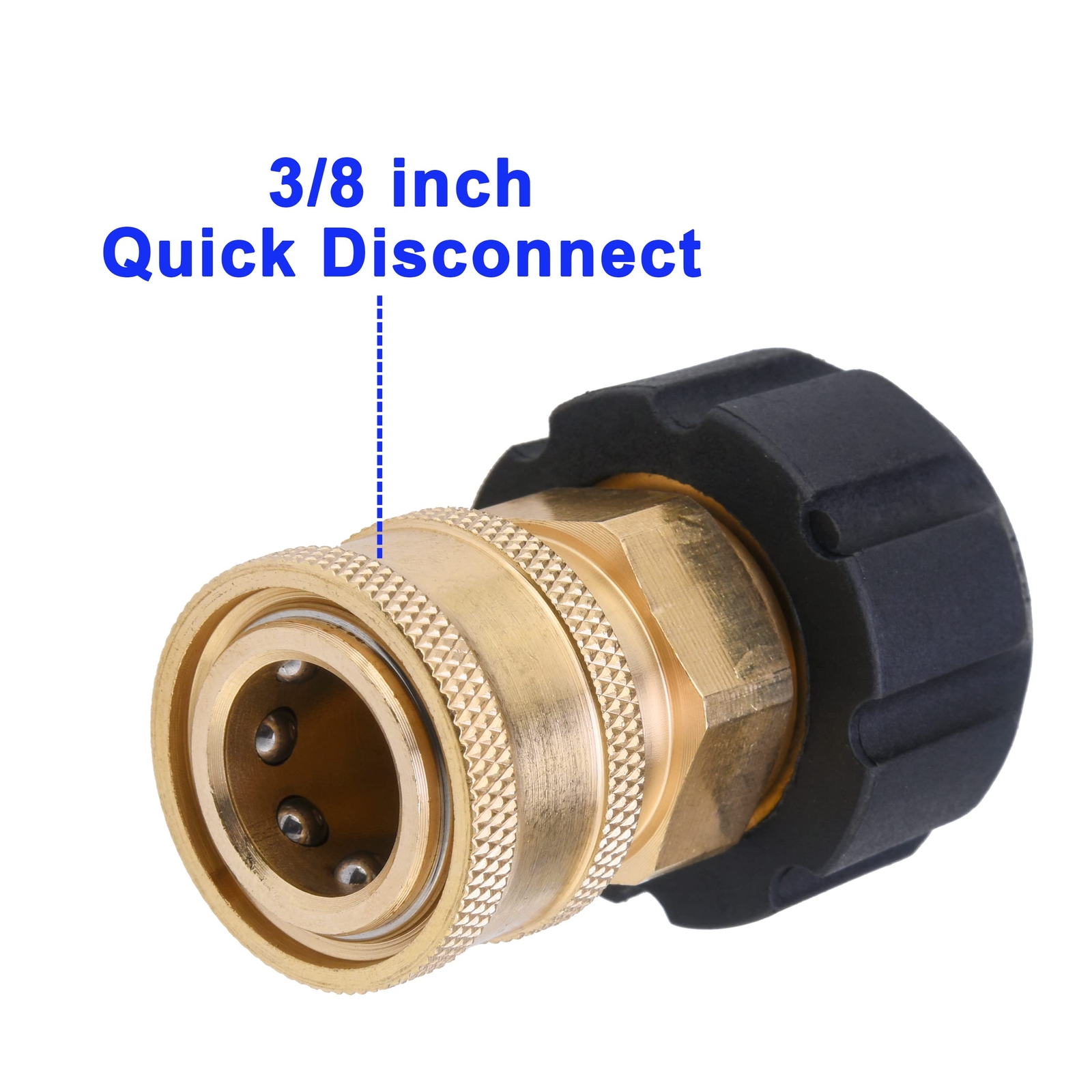 Pressure Washer Adapter Set M22 14mm to 3/8 inch Quick Connect and Disconnect