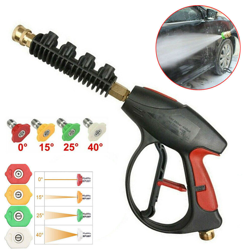 High Pressure 4000PSI Car Power Washer Gun Spray Wand Lance Nozzle Hose Kit M22