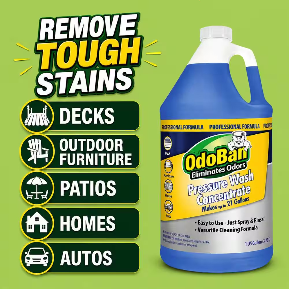 1 Gal Pressure Washer Soap Concentrate Cleaner for Driveway & Siding