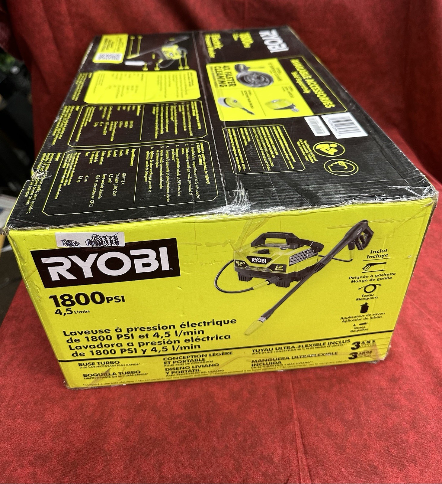 💥NEW SEALED💥RYOBI RY141802 1800PSI 1.2GPM COLD WATER ELECTRIC PRESSURE WASHER!
