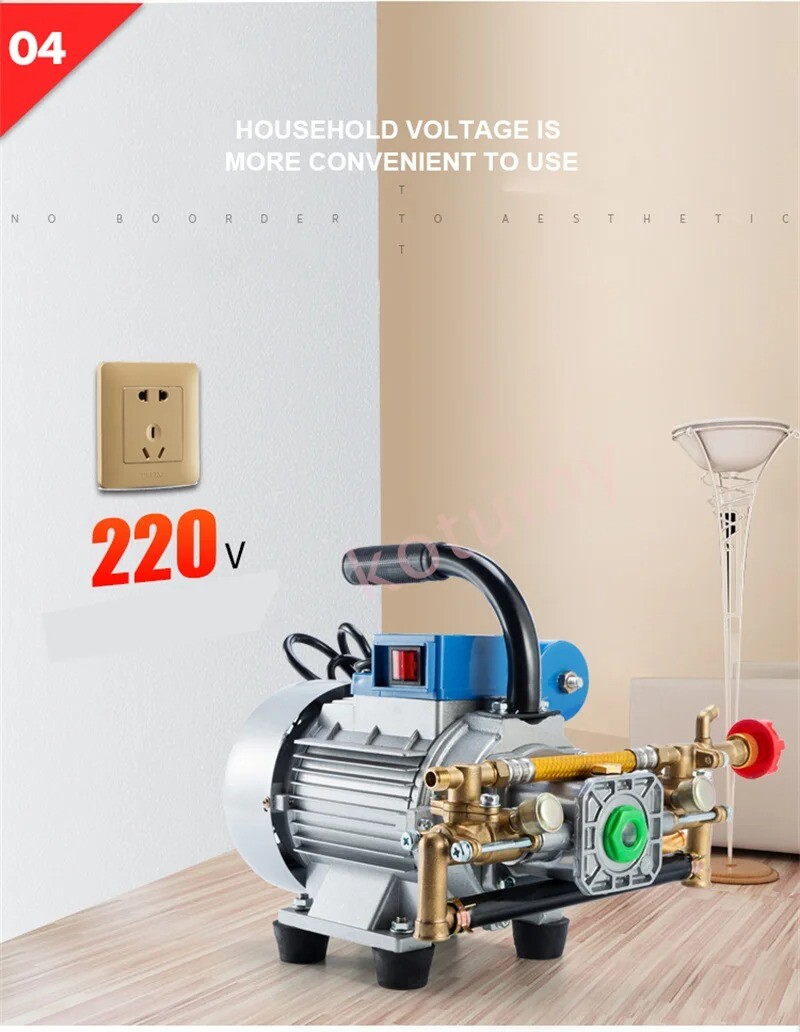 220V Electric Coil Sprayer High Pressure Agricultural Plunger Pump Irrigation
