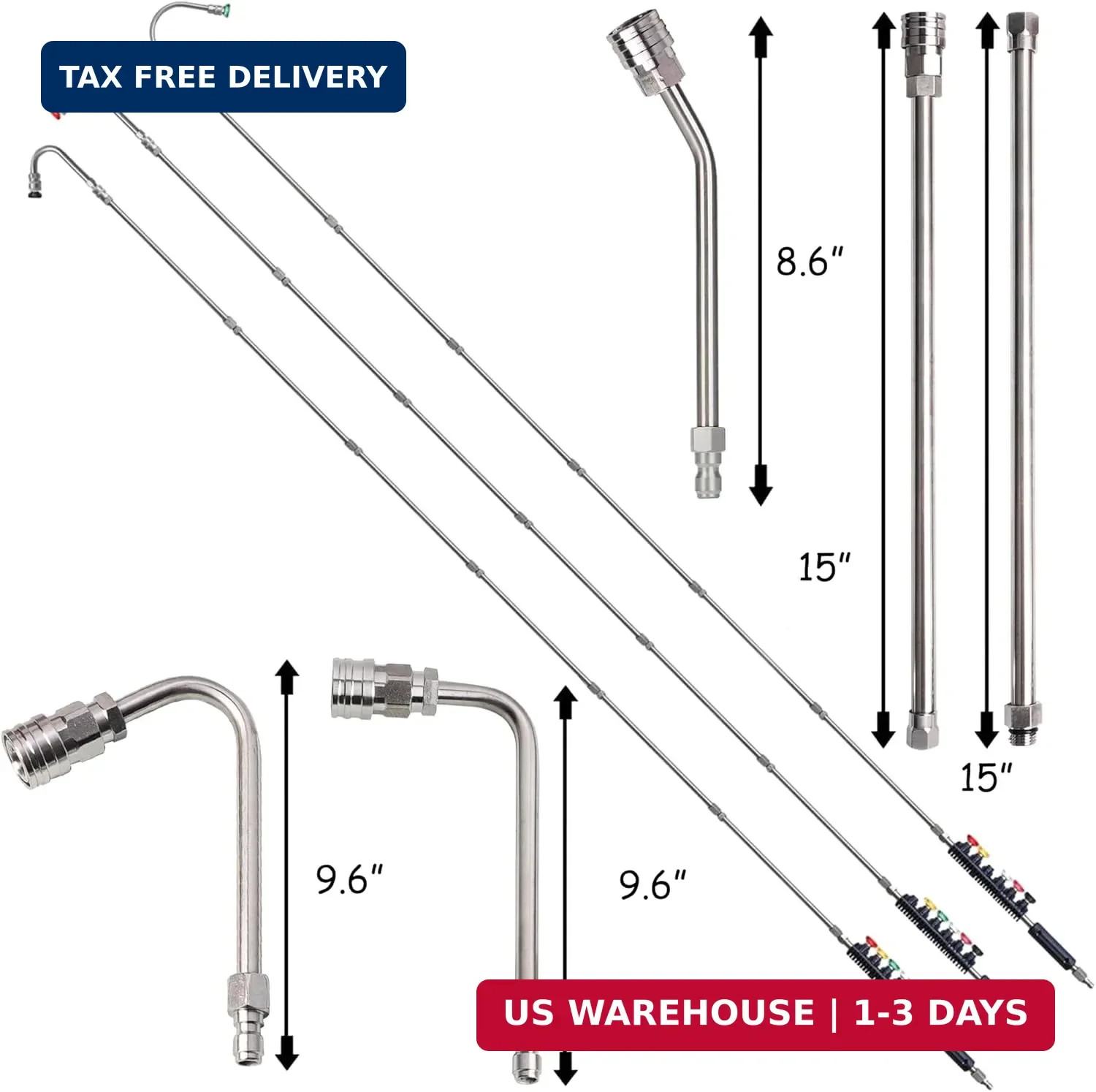 9 Pack Pressure Washer Extension Wand Upgrade Power Washer Lance with 6
