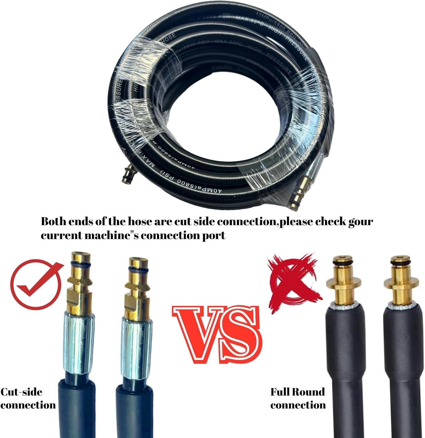 Heavy Duty 15M Pressure Washer Extension Hose – 5800 PSI, Multi-Surface Cleaner