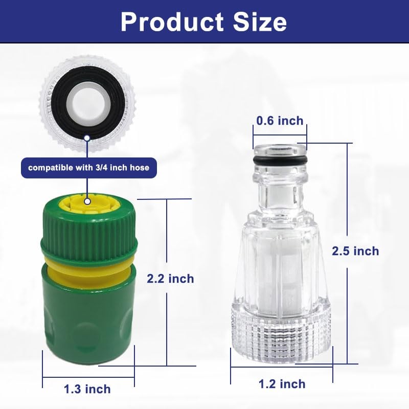 8 Pack 3/4 Inch Pressure Washer Garden Hose Adapter, Pressure Washer Accessor…