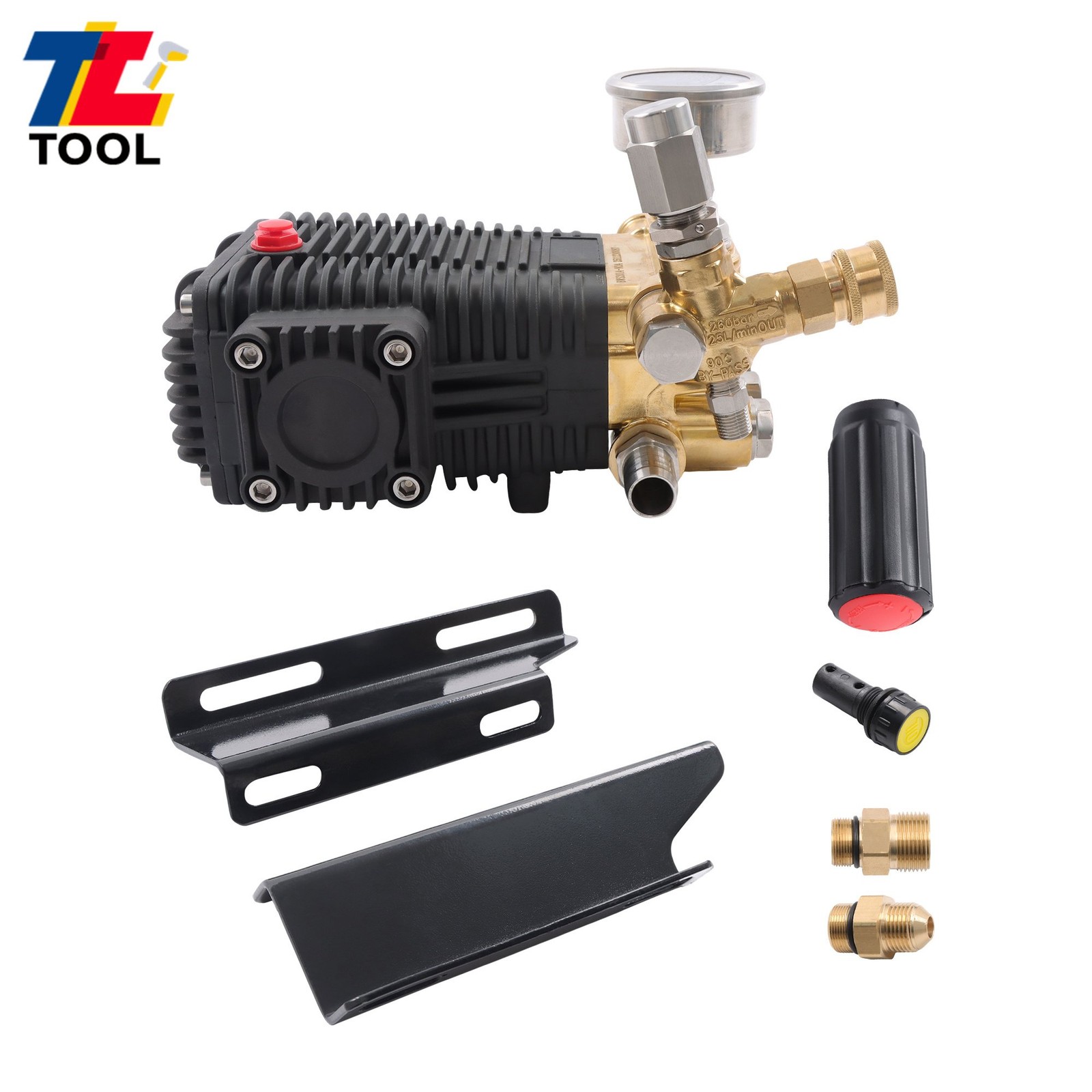 General Right Shaft 3500 PSI Pressure Washer Pump 4.5 HP Belt Drive 5.6 gpm