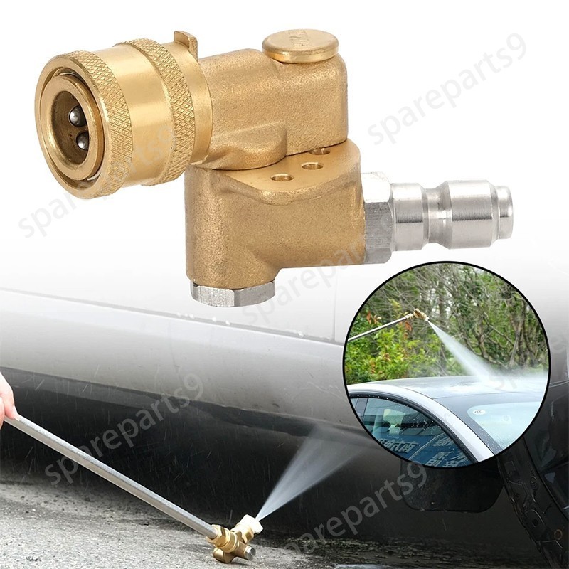 1 Piece Pivoting Coupler High Pressure 1/4″ Quick Connect Rotary Adapter 5 Gears