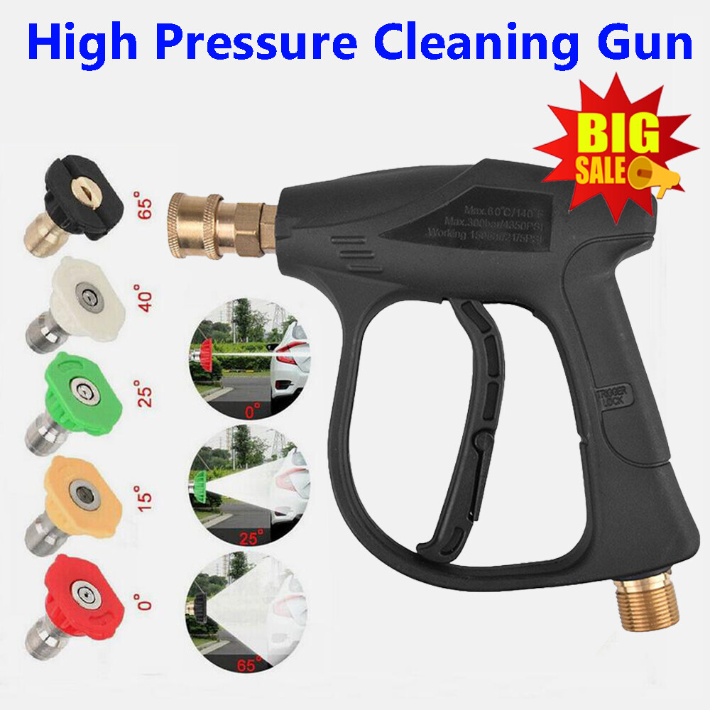 High PrGNsure Washer Gun For Car Foam Spray Power Short Wand With 5pcs. Nozzles