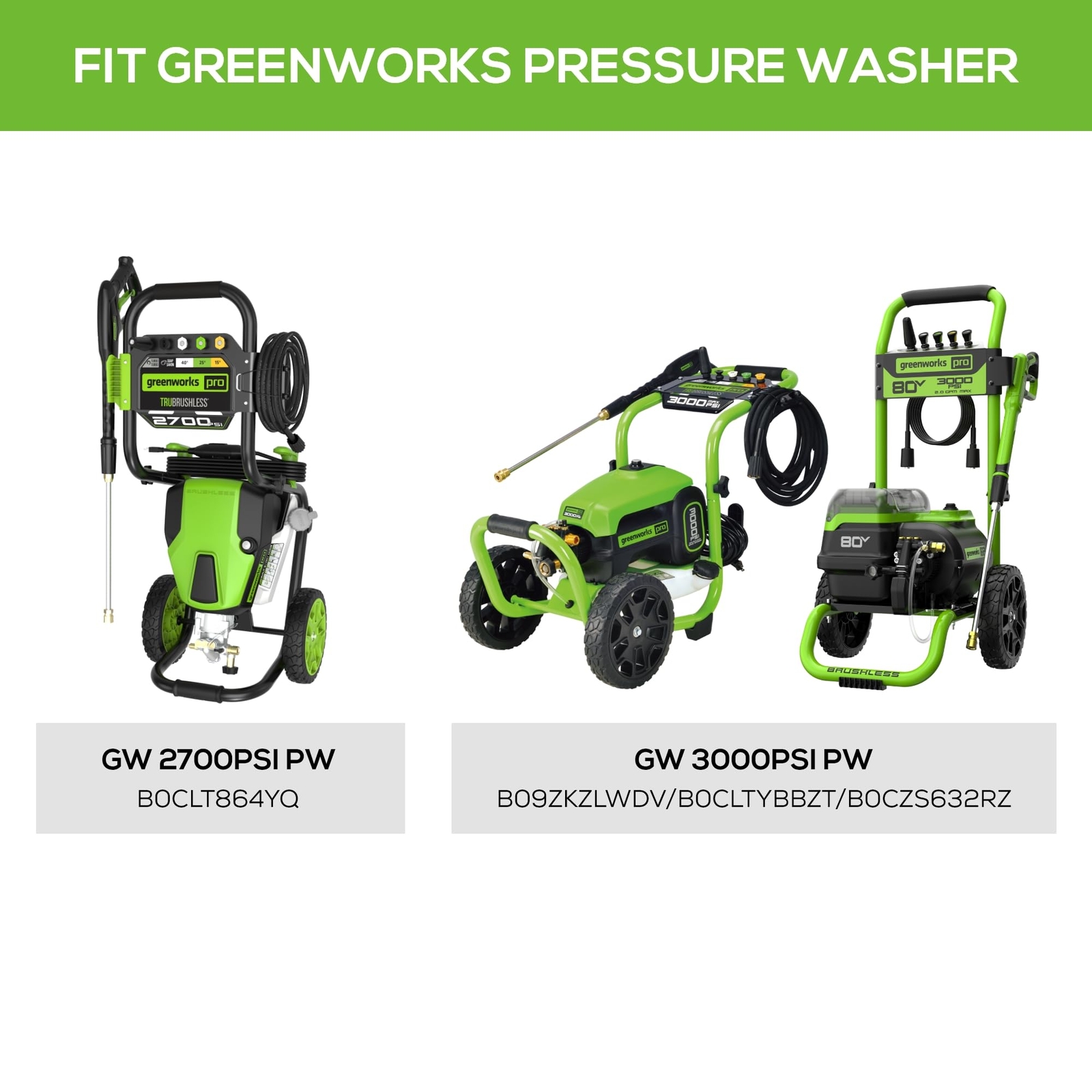 GreenWorks 5210902 15″ Extension Included Surface Cleaner Green