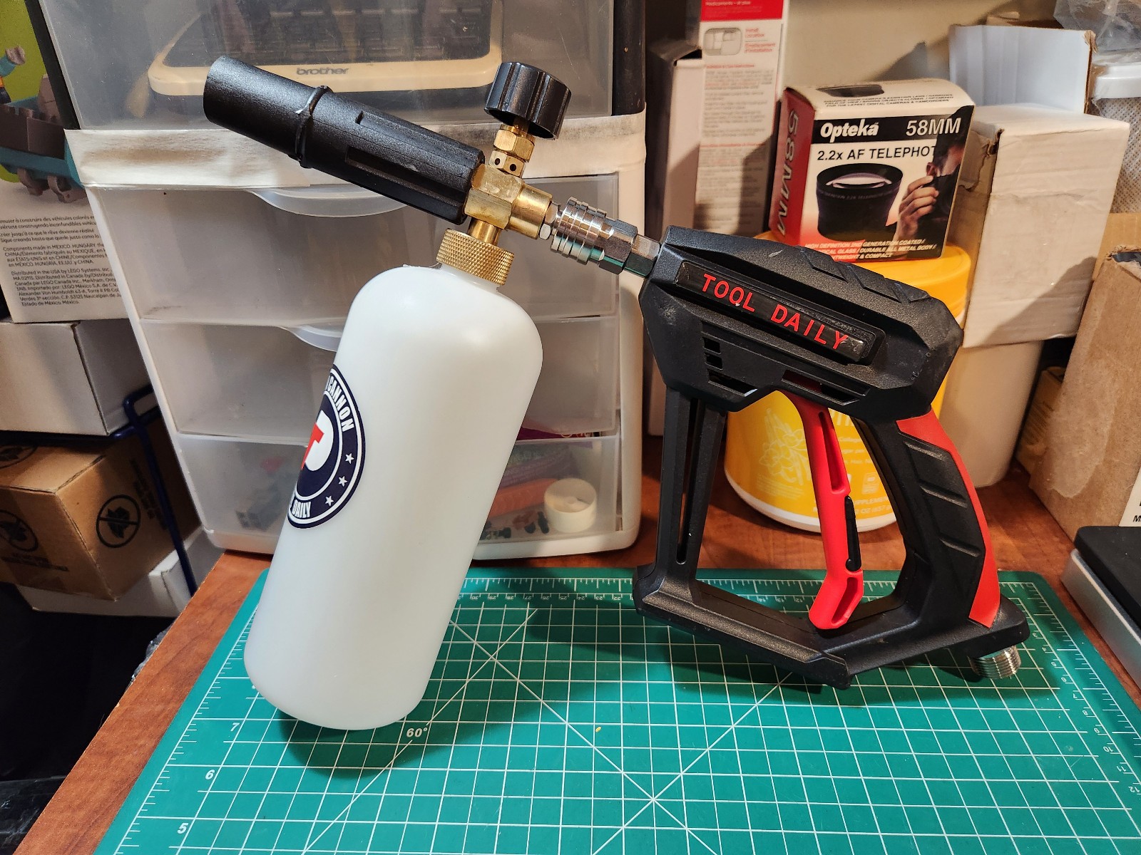 Tool Daily Short Pressure Washer Gun With Foam Cannon, 1/4 Inch Quick detach