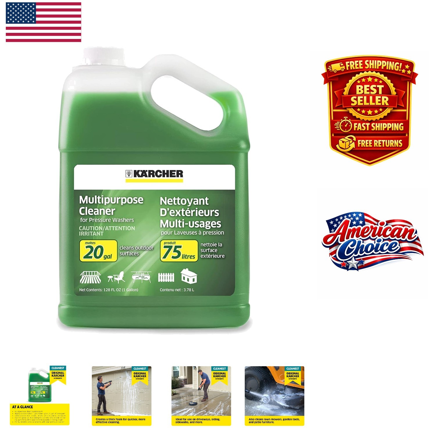 Kärcher Multi-Purpose Pressure Washer Detergent – Eco-Friendly & Powerful