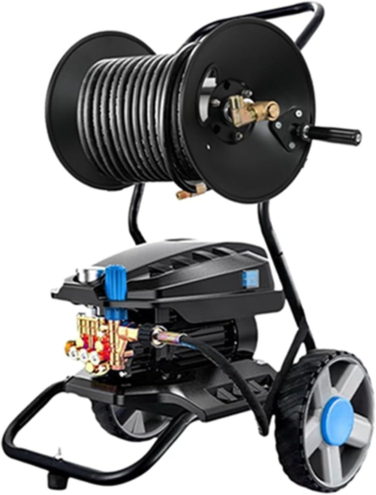 Pressure Washer Hose Reel，100FT Power Washer Hose Reel 3/8″ NPT Outlet Pipe