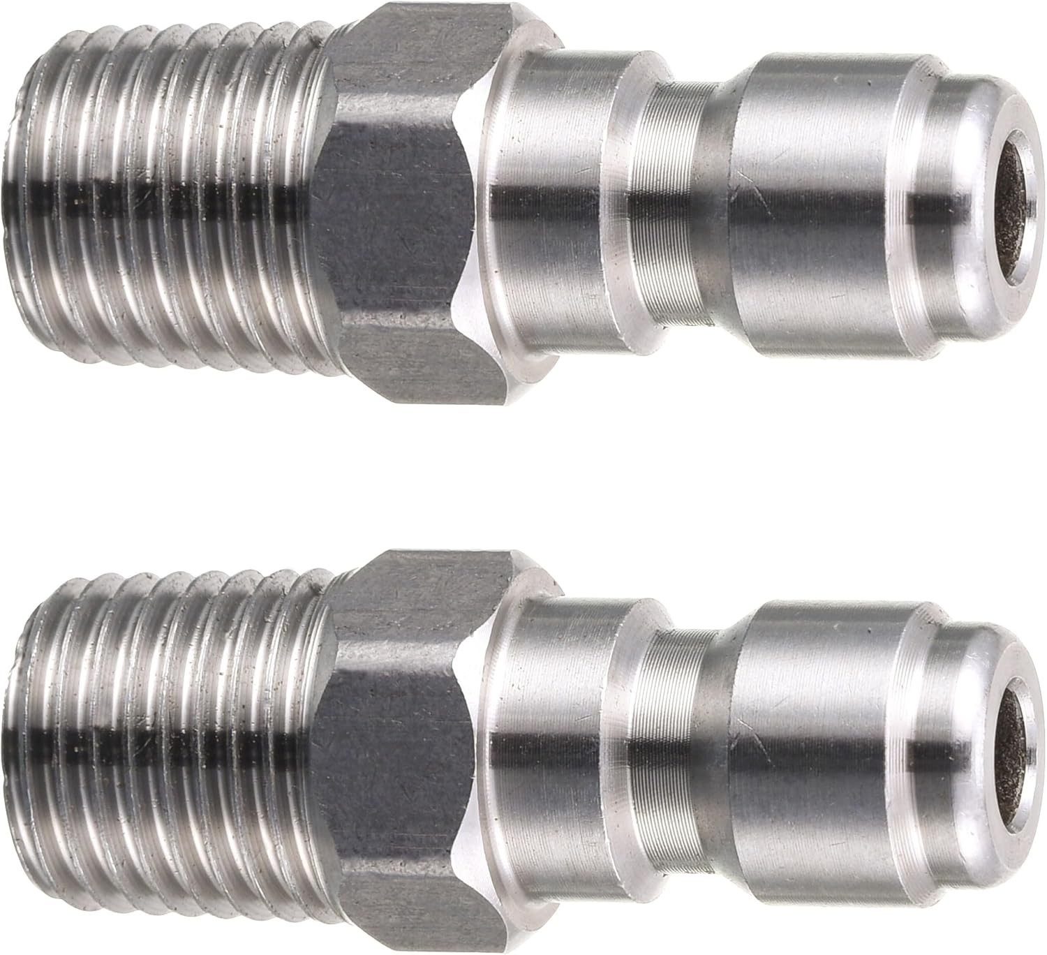 Reliable Pressure Washer Connection, 5000 PSI 1/4 Inch Male NPT Fitting, 2-Pack