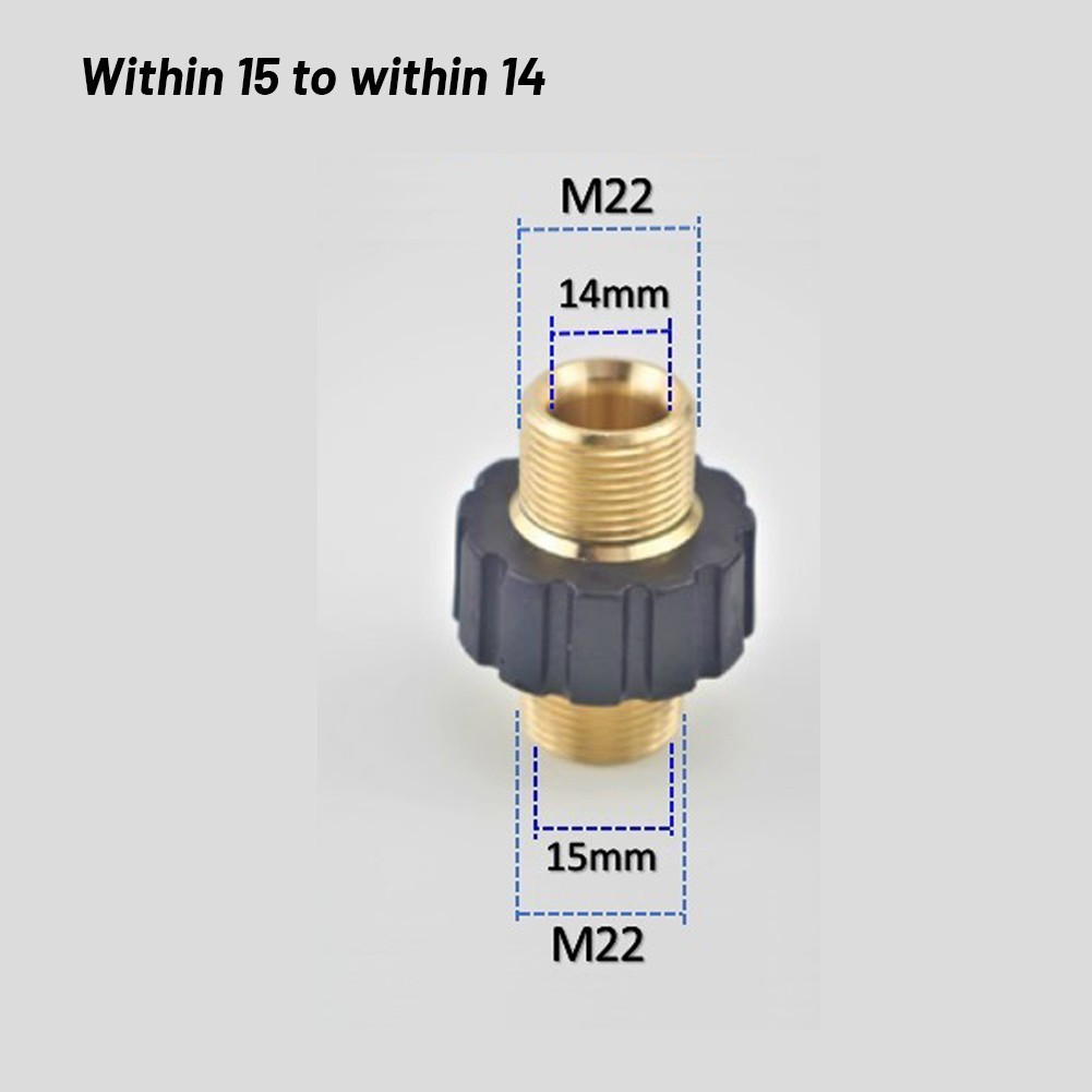 Cleaner Adapters Gold for m22*1.5 Outer Wire Butt Joint Replace Solid Brass