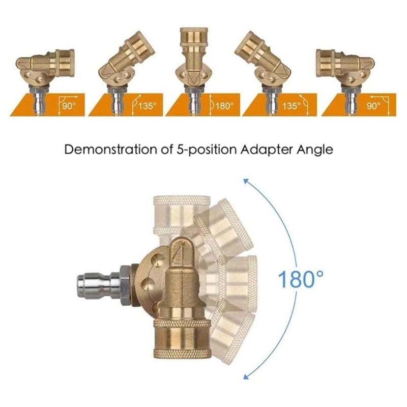 Stable Rotary Coupler Brass Joint 1/4inch for Pressure Washer Nozzle Application